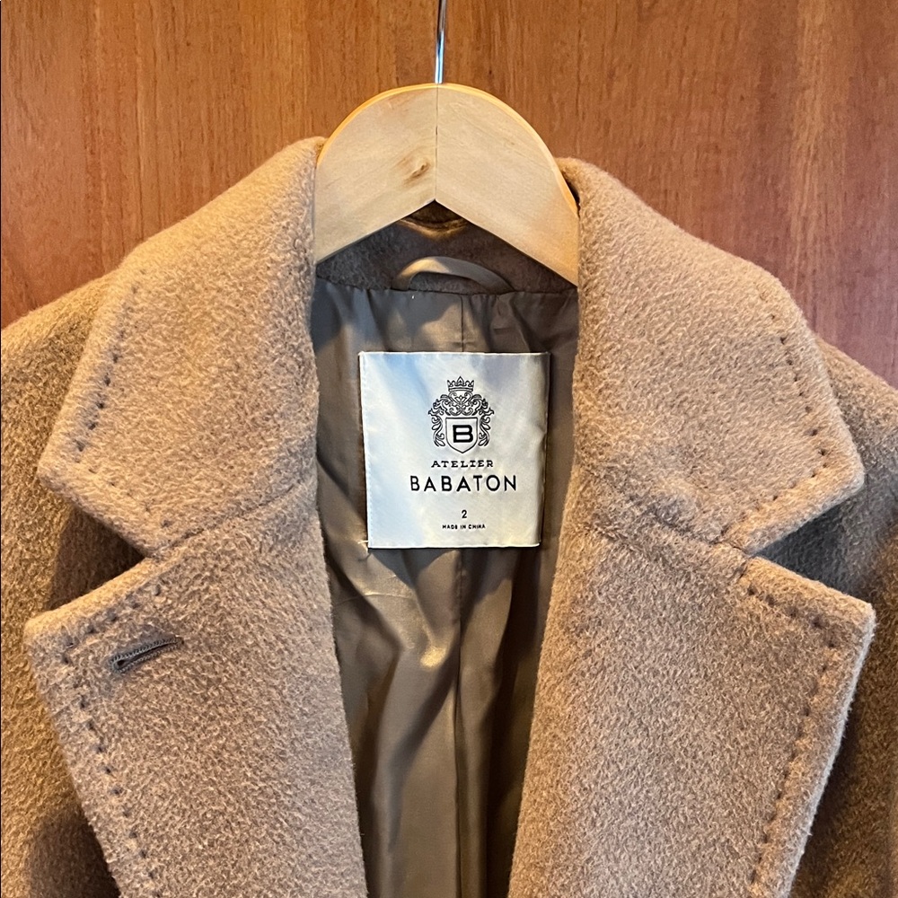 Babaton Camel Slouch Coat